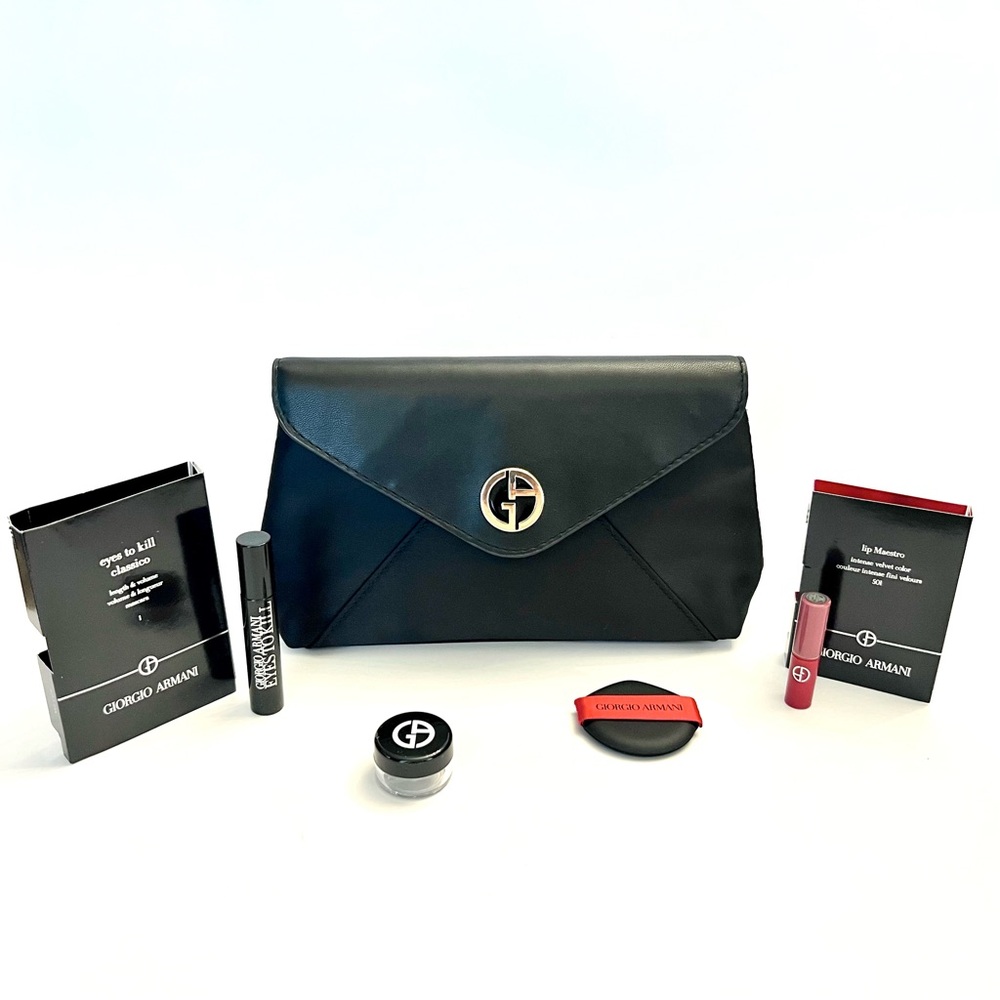 Giorgio Armani 10” Makeup Bag - Gift w/ Purchase - Samples Included
